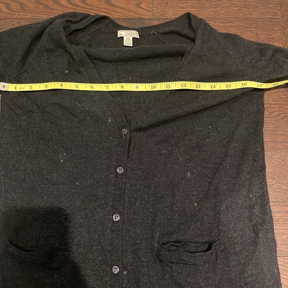 Gap Charcoal Grey 100% Extra Fine Merino Wool Cardigan - Picture 13 of 13